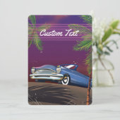 Retro 1980er Autoneonposter Einladung (Stehend Vorderseite)