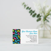 Retro 1980er Cooler Niedlicher 80er Memphis Pop Ar Visitenkarte (Stehend Vorderseite)