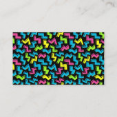 Retro 1980er Cooler Niedlicher 80er Memphis Pop Ar Visitenkarte (Rückseite)