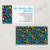 Retro 1980er Cooler Niedlicher 80er Memphis Pop Ar Visitenkarte (Vorne/Hinten)