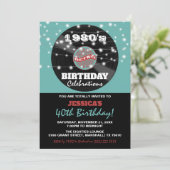 Retro 1980er Geburtstagsfeier Einladung (Stehend Vorderseite)
