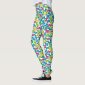 Retro-1980er Jahre Cooler Niedlicher 80er-Memphis- Leggings (Links)