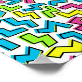 Retro-1980er Jahre Cooler Niedlicher 80er-Memphis- Poster (Ecke)