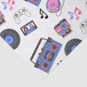 Retro 1980er Jahre Era Music zum Geburtstag Seidenpapier (Detail)