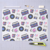 Retro 1980er Jahre Era Music zum Geburtstag Seidenpapier (Handwerk)