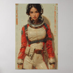 Retro-1980er-Japanisches-Sci-Fi-AV-Magazin-Cover-P Poster