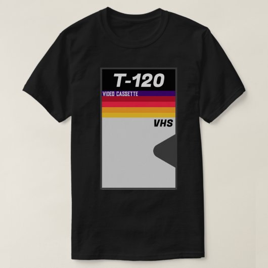 Retro 1980er T-120 VHS Cassette Tape T - Shirt (Design vorne)