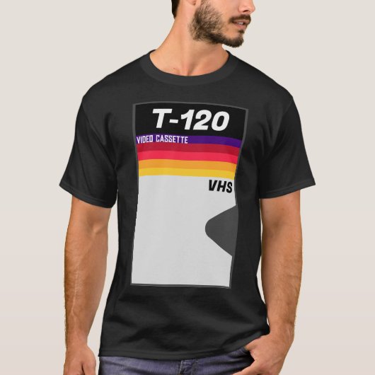 Retro 1980er T-120 VHS Cassette Tape T - Shirt (Vorderseite)