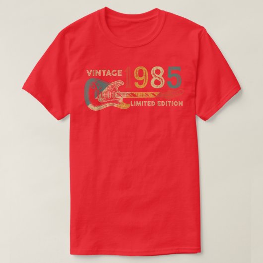 Retro 1985 birthday gift for men Guitar Player 37t T-Shirt (Design vorne)