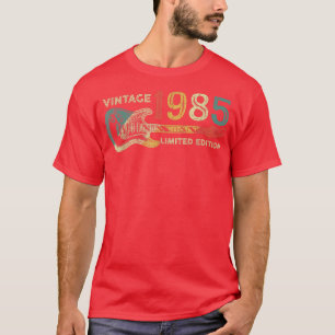 Retro 1985 birthday gift for men Guitar Player 37t T-Shirt