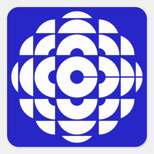 Retro 1986-1992 - weiß quadratischer aufkleber (Vorderseite)