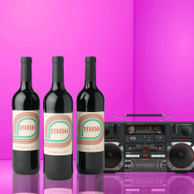 Retro 1986 40. Geburtstag Coral Boho Streifen
