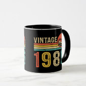 Retro 1986 Birthday Cassette Tape Nostalgic Bday Tasse (VorderseiteRechts)