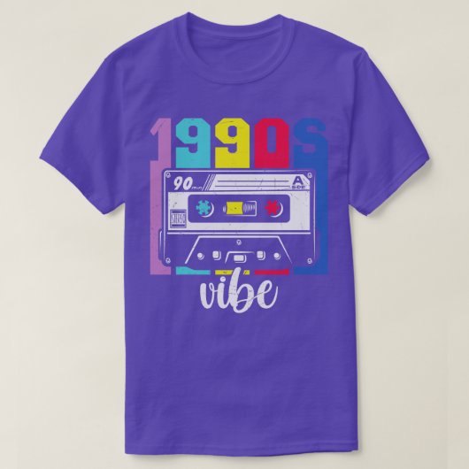 Retro 1990er-Jahre-Farbbanddesign T-Shirt (Design vorne)