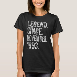 Retro 1993 Geburtstag November Geborene Legende se T-Shirt
