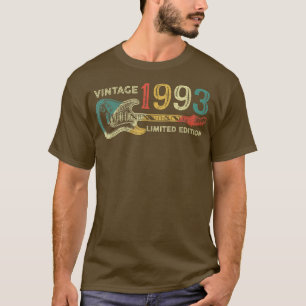 Retro 1993 Geburtstagsgeschenk für Männer Gitarre  T-Shirt