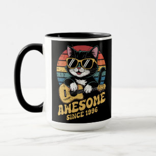 Retro 1996 Geburtstag Katzenliebhaber Ukulele 30. Tasse