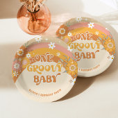 Retro 1 Groovy Baby Geburtstag Pappteller