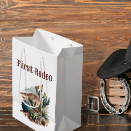 Retro 1. Rodeo Western Kaktus Geburtstag Mittlere Geschenktüte