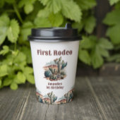 Retro 1. Rodeo Western Kaktus Geburtstag Pappbecher