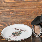 Retro 1. Rodeo Western Kaktus Geburtstag Pappteller