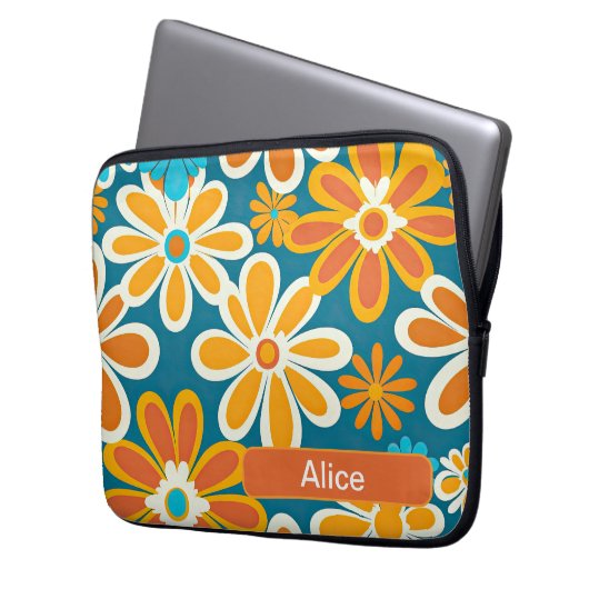 Retro 1E Laptopschutzhülle (Vorderseite Links)