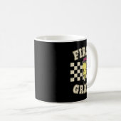 Retro 1st First Grade Teacher Lightning Bolt Penci Kaffeetasse (VorderseiteRechts)