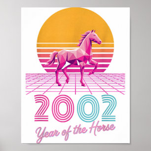 Retro 2002 Jahr des Pferdes Zodiac Lady Fortune R Poster