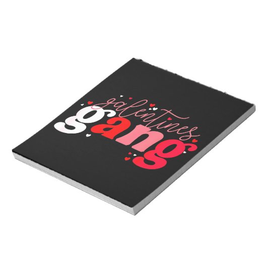 Retro 2023 Valentine's Day Galentines Gang Funny Notizblock (Rotiert)