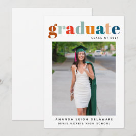 Retro 2024 Abschluss Foto Ankündigung