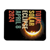 Retro 2024 Gesamtsolarausstoß 8. April Magnet (Horizontal)