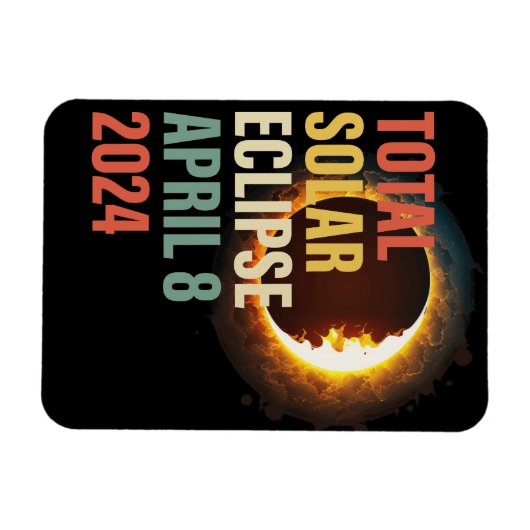 Retro 2024 Gesamtsolarausstoß 8. April Magnet (Horizontal)