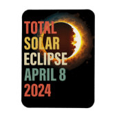 Retro 2024 Gesamtsolarausstoß 8. April Magnet (Vertikal)