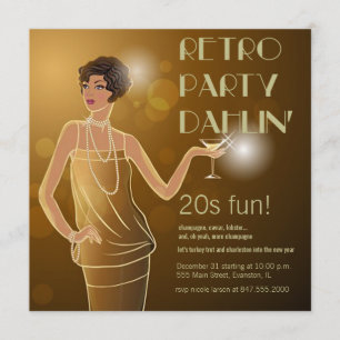 Retro-20er-Party Einladung