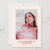 Retro 21. Cake Hallo 21 Foto Geburtstag Einladung (Rückseite)