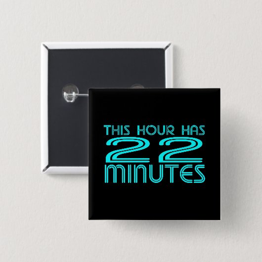 Retro - 22 Minuten Button (Vorne & Hinten)