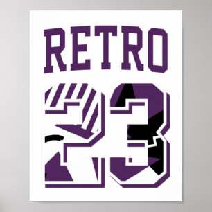 Retro 23 Court Lila 11 Poster