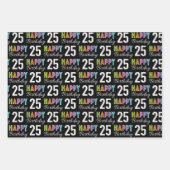 Retro 25. Geburtstag Geschenkpapier Set (Vorderseite 3)