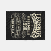 Retro 27th Birthday For Men 27 Year Old December 1 Fleecedecke (Vorderseite (Horizontal))