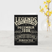 Retro 27th Birthday For Men 27 Year Old December 1 Karte (Gelbe Blume)