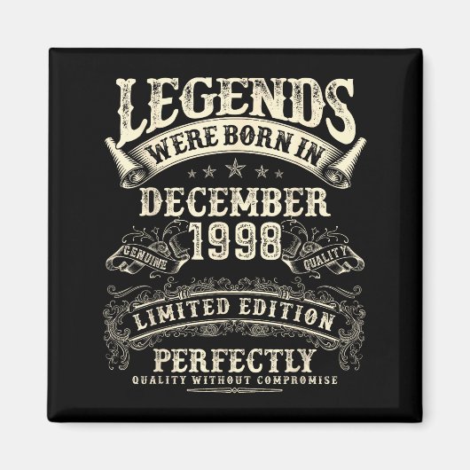 Retro 27th Birthday For Men 27 Year Old December 1 Magnet (Vorne)