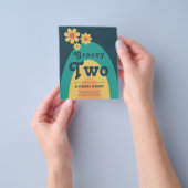 Retro 2. Geburtstag Party Budget Flyer (Gruppe)