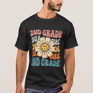 Retro 2. Klasse Zurück zur Schule Zweite Klasse 1. T-Shirt