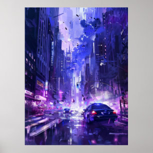 Retro-2D-Street-Fighter-Stil Hintergrundposter Poster