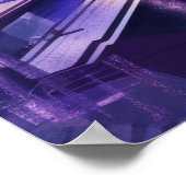 Retro 2D Street Fighter Style Background Poster (Ecke)