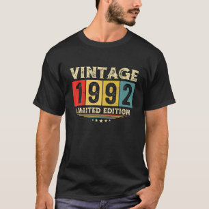 Retro 30. Geburtstag Party Vintag Geboren 1992 30 T-Shirt
