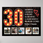 Retro 30-jähriges Hörspiel Custom Foto Collage Poster (Vorne)