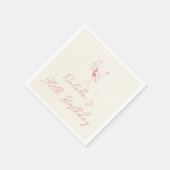 Retro 30. Rosa Hand gezeichnete Meilenstein Spaß G Serviette (Ecke)