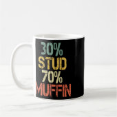 Retro 30 Stud 70 Muffin Sarcasm Vater Abbildung Kaffeetasse (Links)