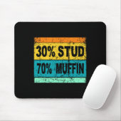 Retro 30 Stud 70 Muffin-Shirt Stud Muffin-Shirt Va Mousepad (Mit Mouse)